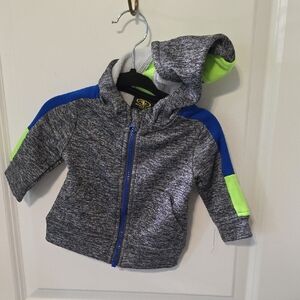 Gray and Blue Kids Hoodie